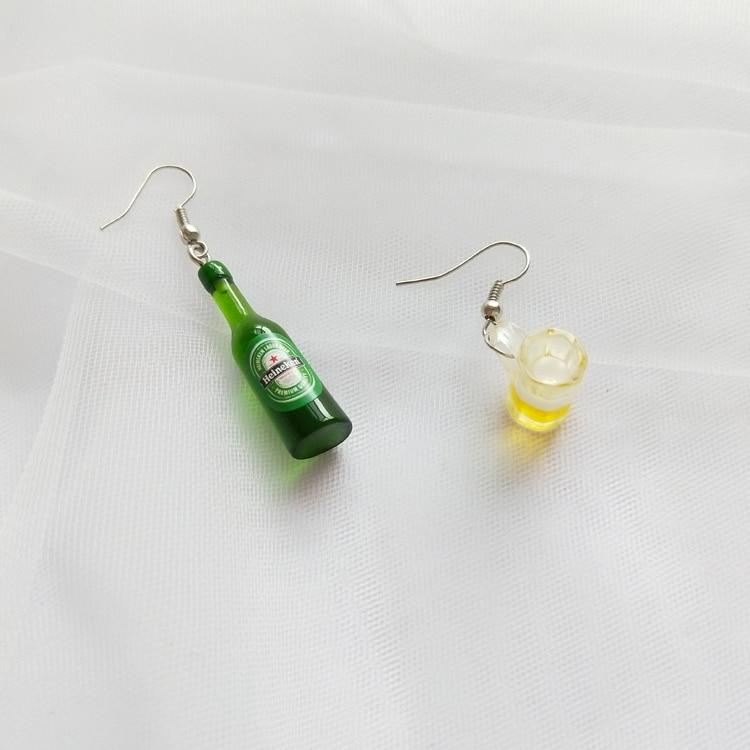 Mini Beer Earrings by White Market