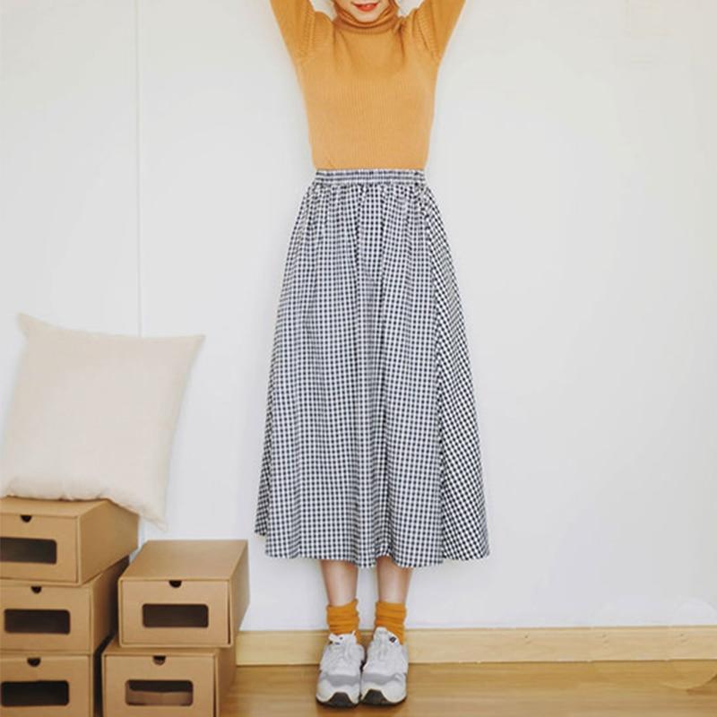 Gingham Maxi Skirt by White Market