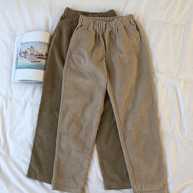 Vintage Unisex Corduroy Trousers by White Market