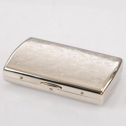 White Copper Engraved Cigarette Case - Holds 12 by White Market