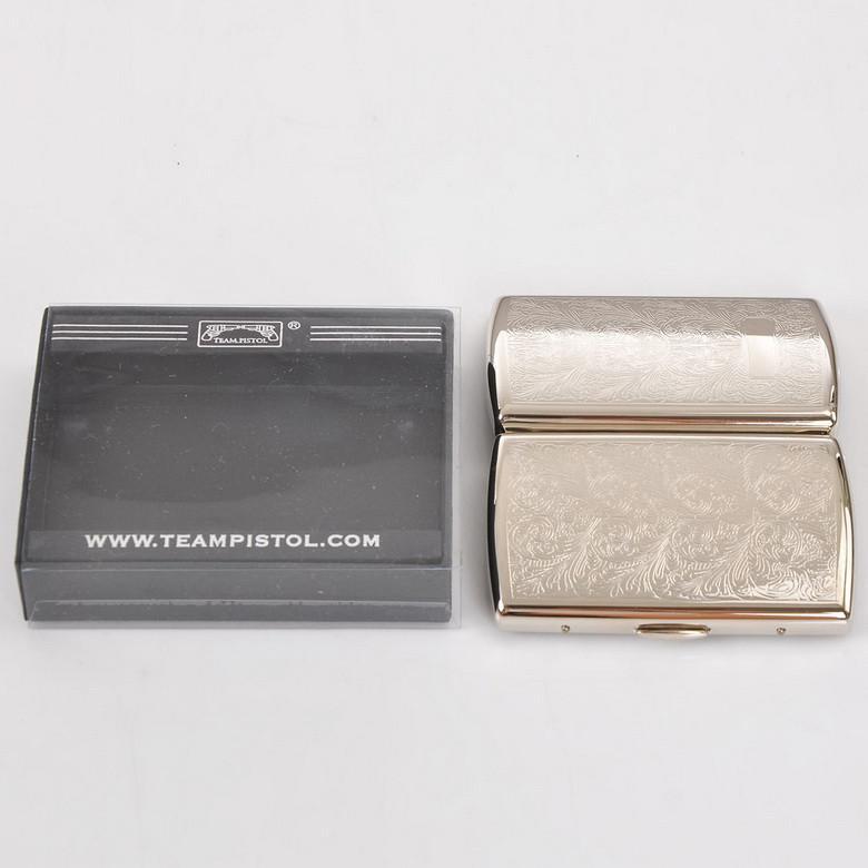 White Copper Engraved Cigarette Case - Holds 12 by White Market