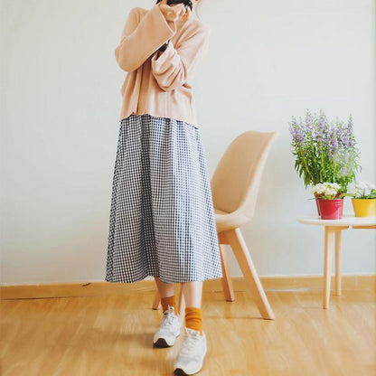 Gingham Maxi Skirt by White Market