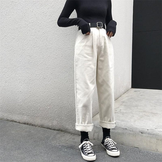 High Waist Cropped Jeans by White Market