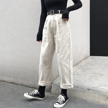 High Waist Cropped Jeans by White Market