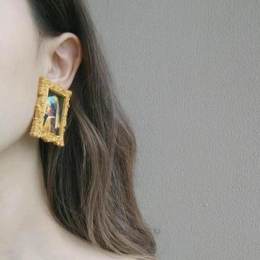 Classical Art Earrings by White Market