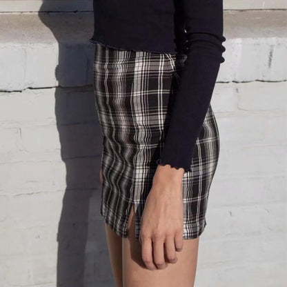 Skrrtt Skrrttt Plaid Mini Skirt by White Market