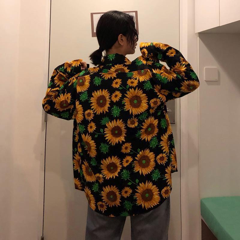 Sunflower Button Up Shirt by White Market