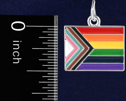 Daniel Quasar Progress Pride Flag Hanging Charms by Fundraising For A Cause