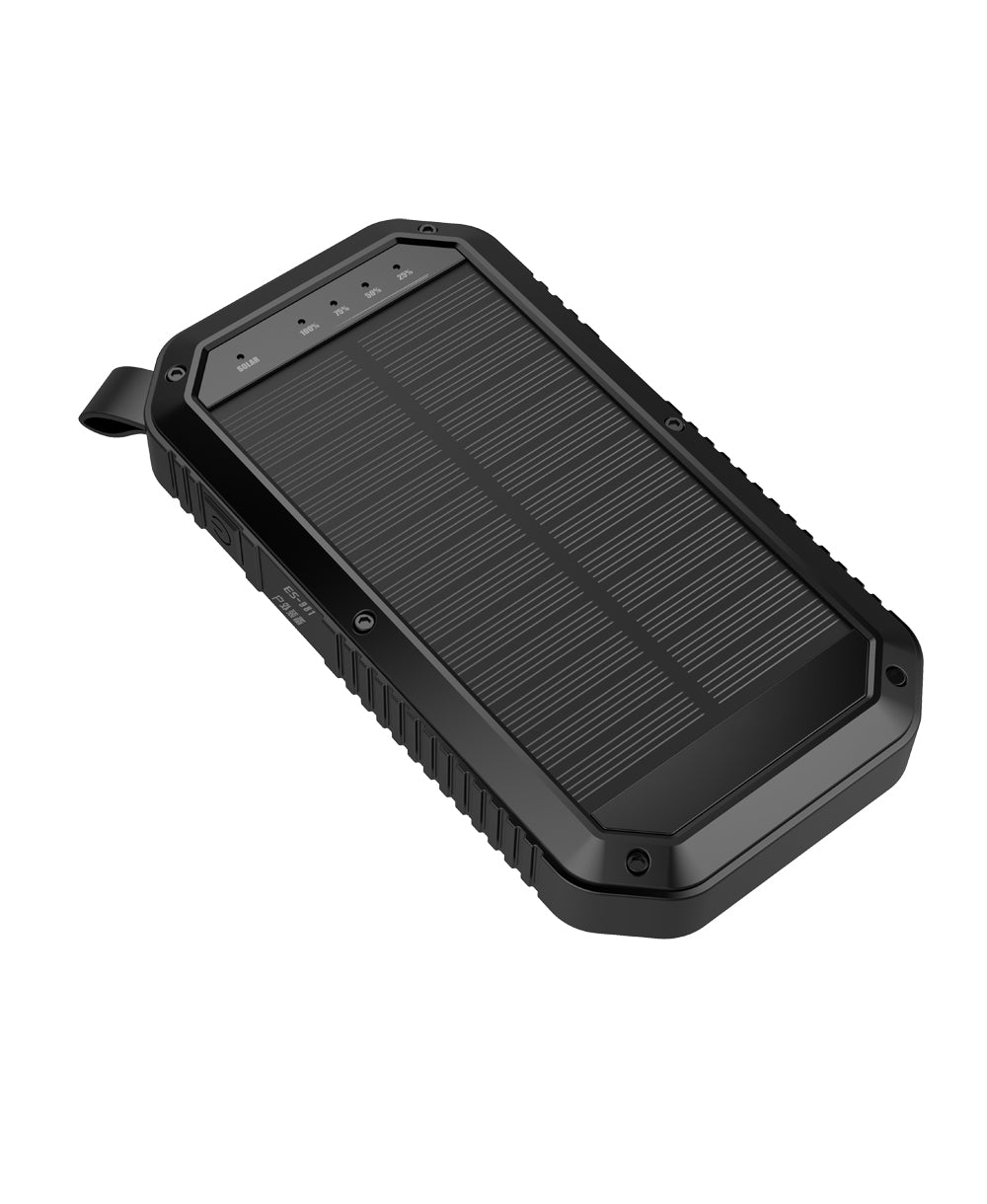 Sun Chaser Mini Solar Powered Wireless Phone Charger 10,000 mAh With LED Flood Light by VistaShops