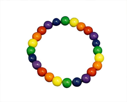 25 Rainbow Colored Beaded Bracelets by Fundraising For A Cause