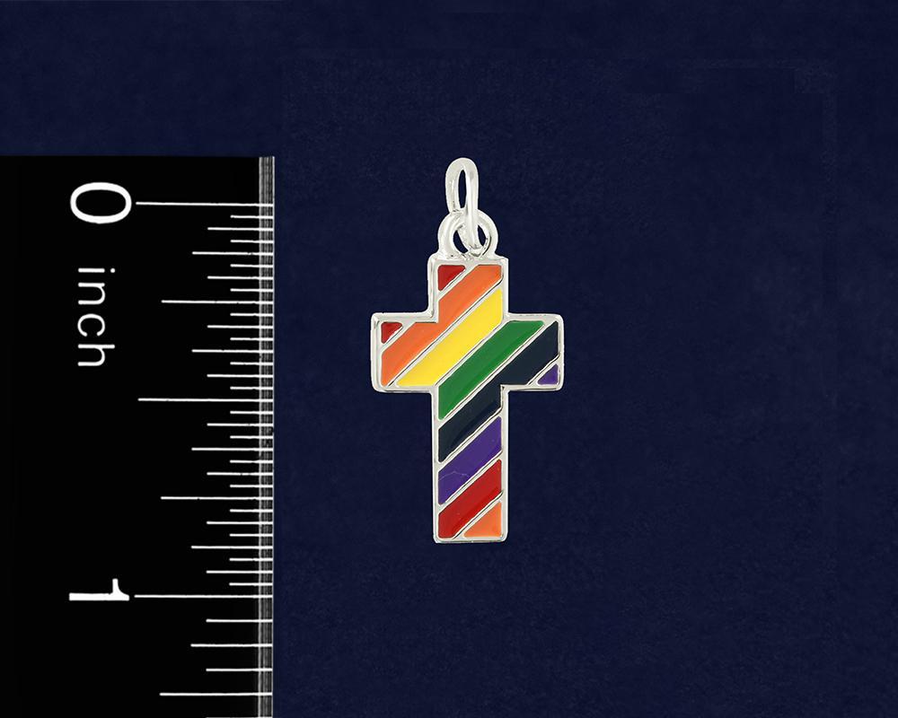 Rainbow Cross Gay Pride Charms by Fundraising For A Cause