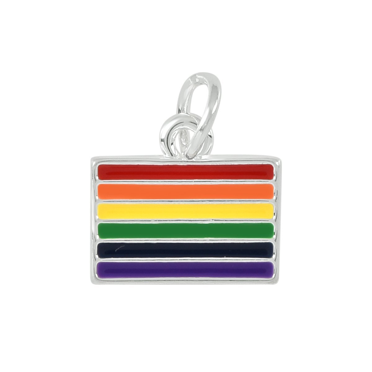 Rainbow LGBTQ Pride Rectangle Charms by Fundraising For A Cause