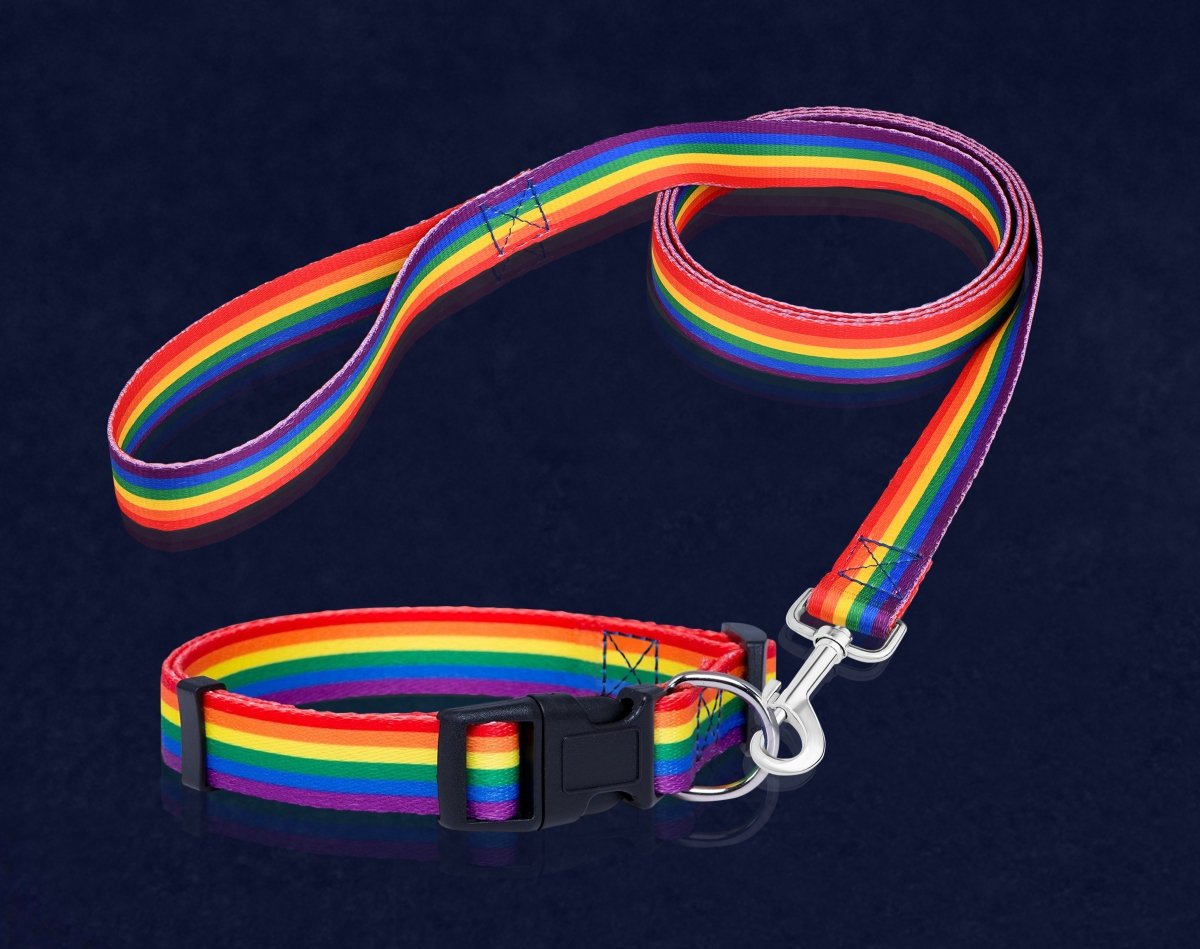 12 Rainbow Striped Dog/Cat/Pet Collars by Fundraising For A Cause