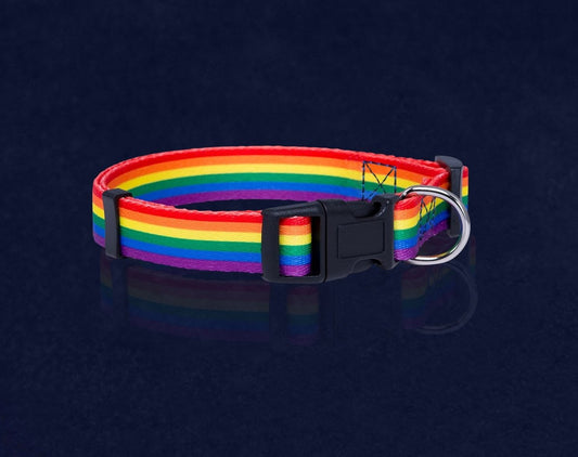 12 Rainbow Striped Dog/Cat/Pet Collars by Fundraising For A Cause