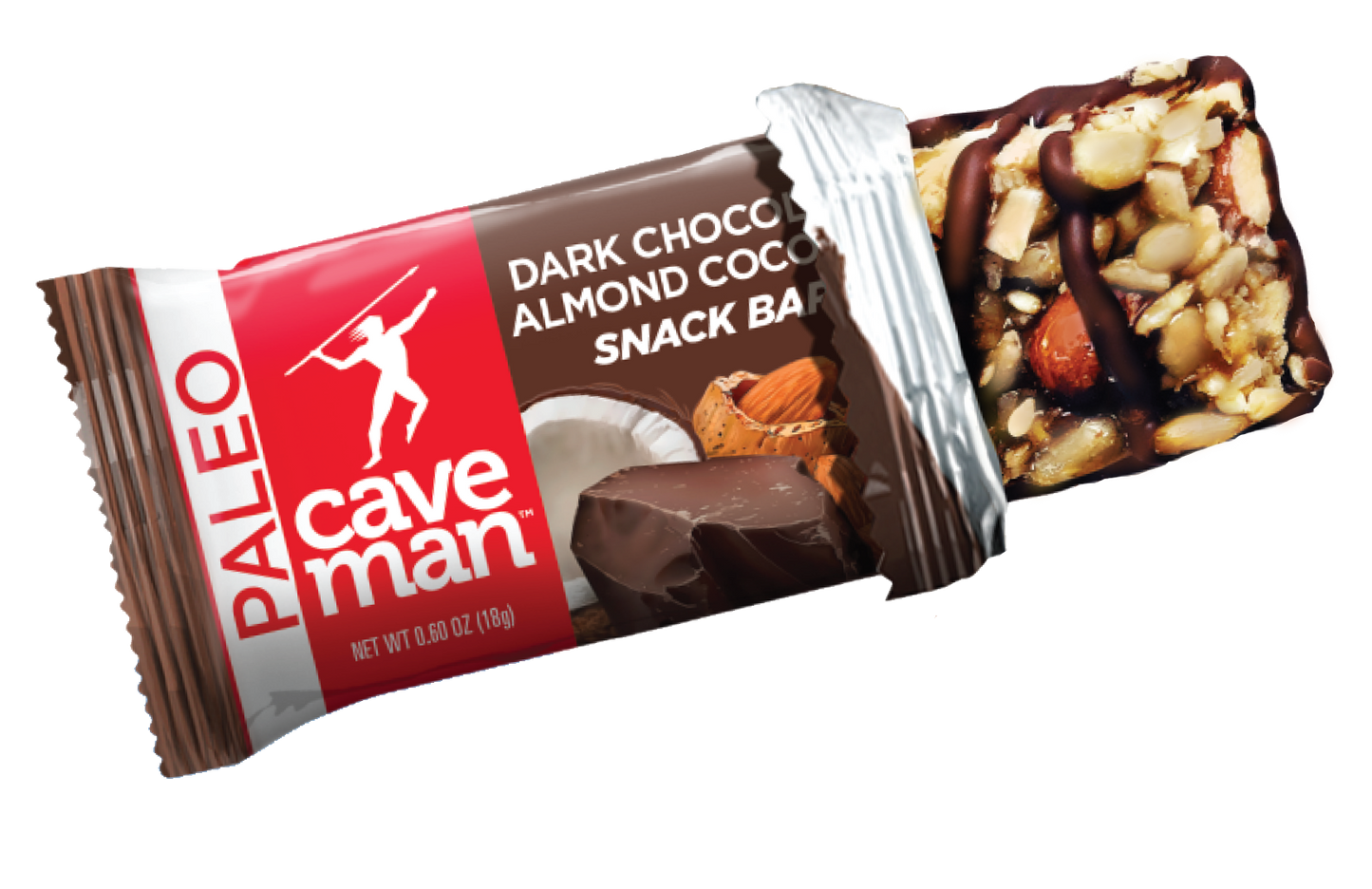 Dark Chocolate Almond Coconut Nutrition Bar Minis by Caveman Foods