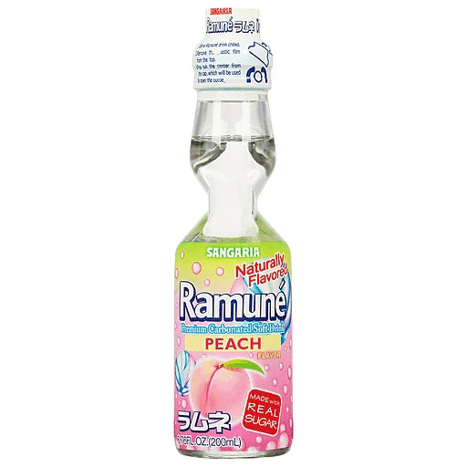 Ramune Peach Flavor (1 Bottle) by Super Anime Store