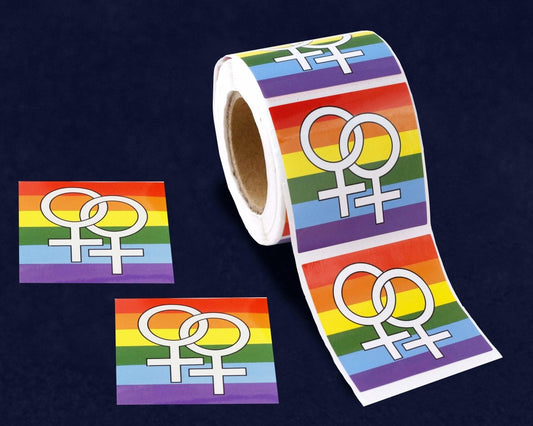 Roll Same Sex Female Symbol Stickers (250 per Roll) by Fundraising For A Cause