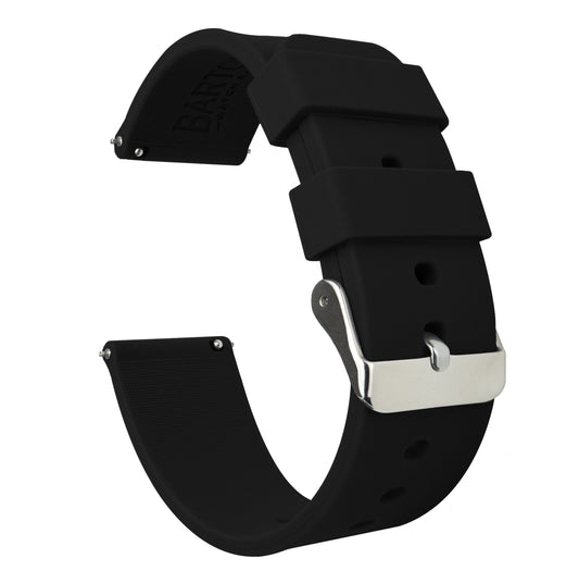 Samsung Galaxy Watch Active 2 | Silicone | Black by Barton Watch Bands