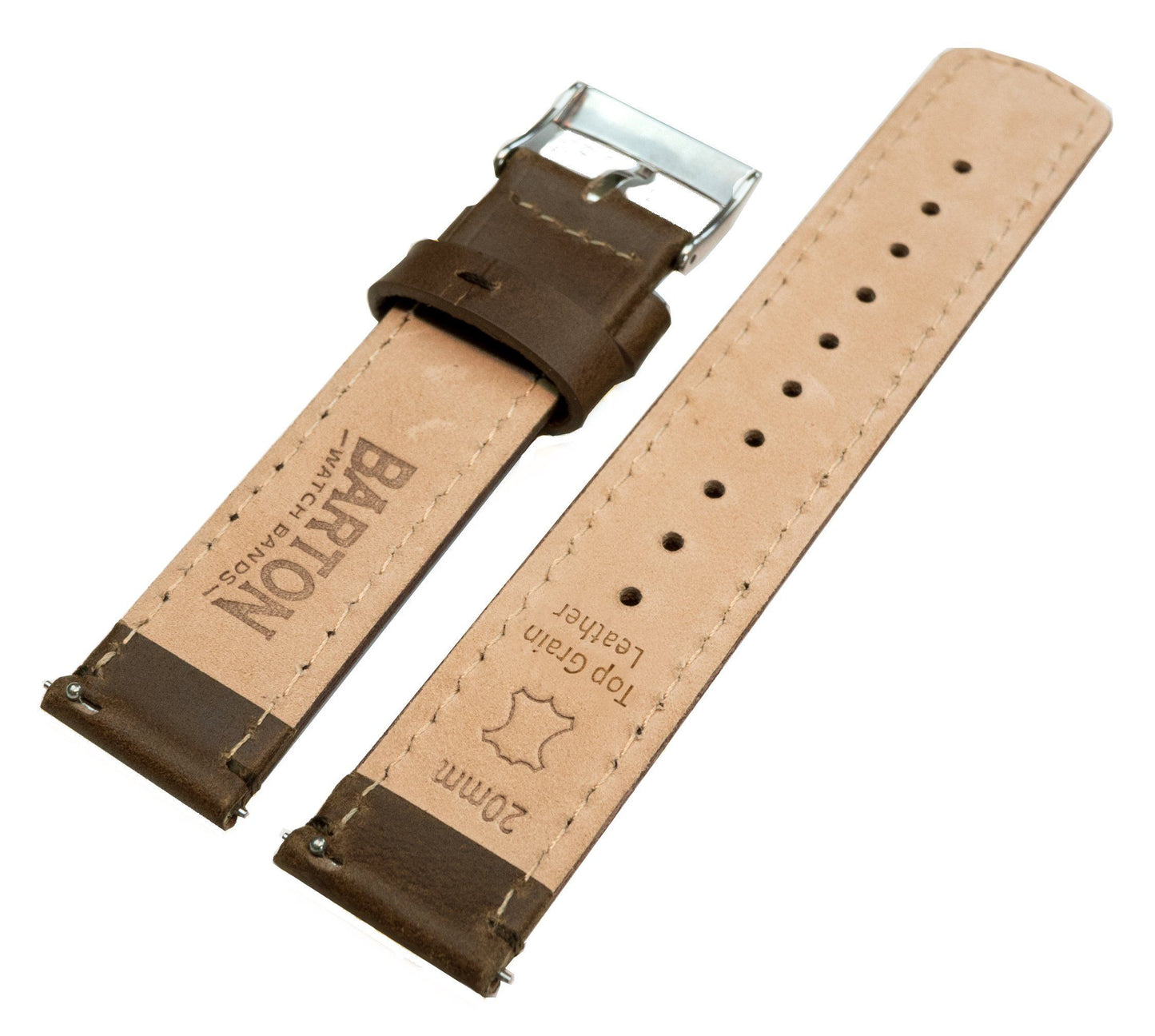 Samsung Galaxy Watch | Saddle Brown Leather & Stitching by Barton Watch Bands