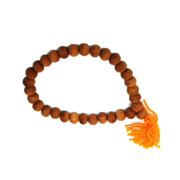 Sandalwood  bracelet with tassels by OMSutra