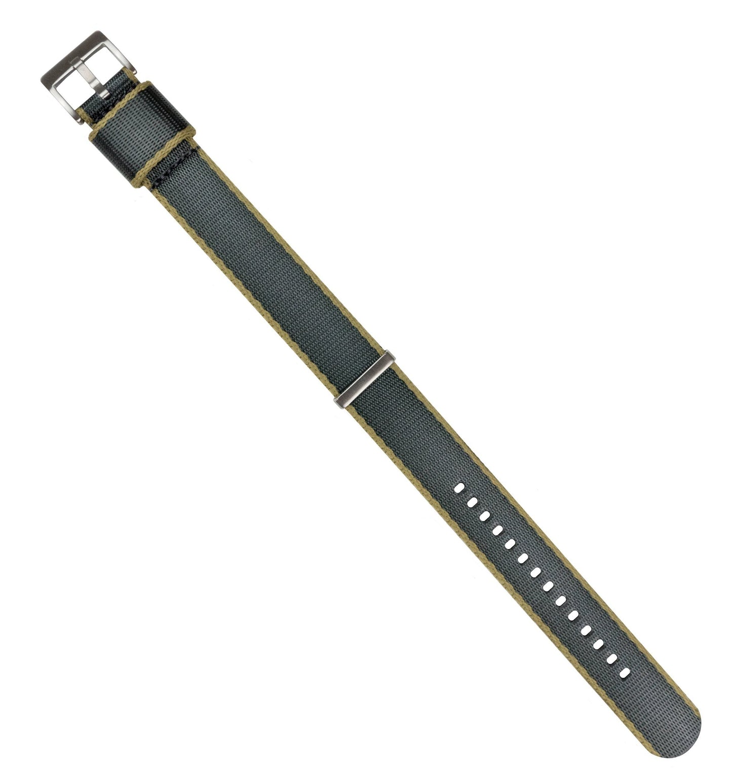 Slate Grey - Tan Edges | Elite Nylon NATO® Style by Barton Watch Bands