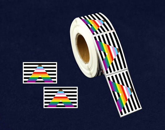 Straight Ally Daniel Quasar Flag Stickers (250 Per Roll) by Fundraising For A Cause