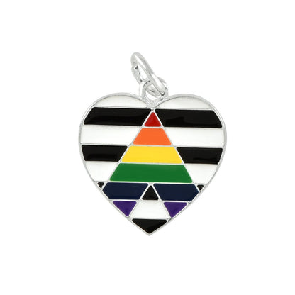 Straight Ally LGBTQ Pride Heart Charms by Fundraising For A Cause