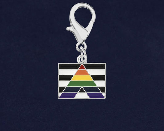 12 Straight Ally Rectangle Flag Hanging Charm by Fundraising For A Cause