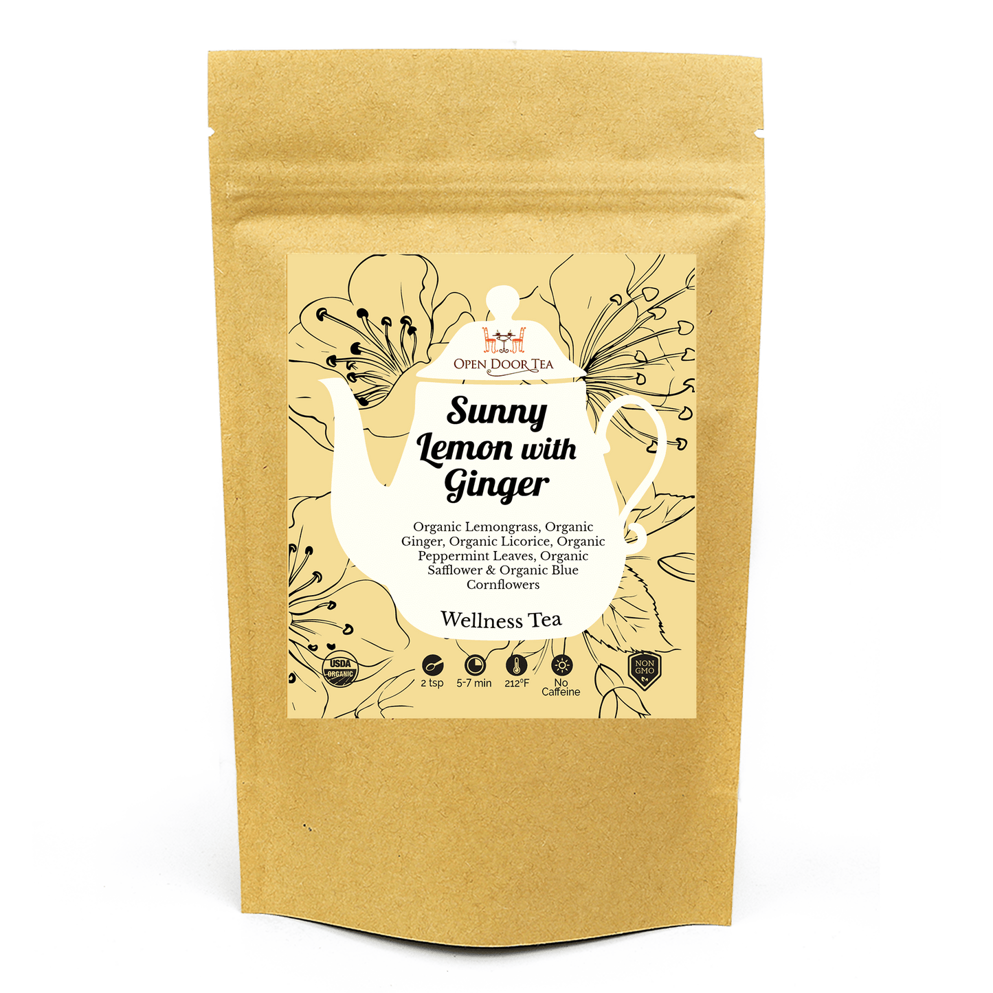 Sunny Lemon with Ginger by Open Door Tea