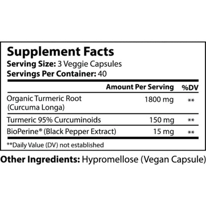 Turmeric Curcumin Capsules by Mother Nature Organics