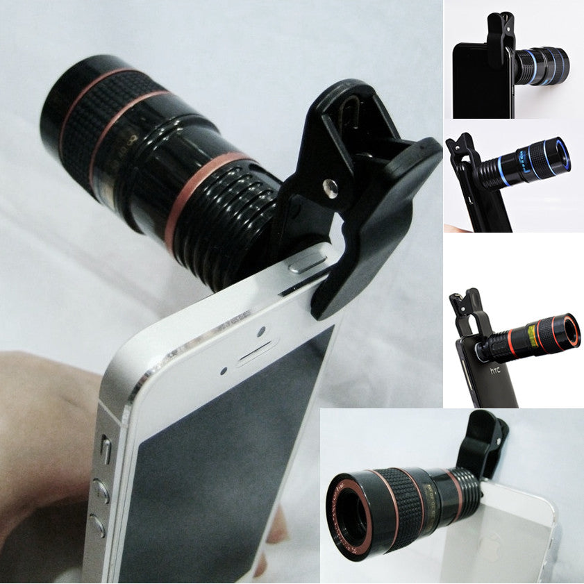 Telephoto PRO Clear Image Lens Zooms 8 times closer! For all Smart Phones & Tablets with Camera by VistaShops