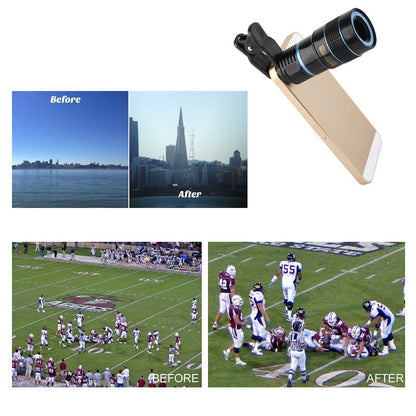 Telephoto PRO Clear Image Lens Zooms 8 times closer! For all Smart Phones & Tablets with Camera by VistaShops