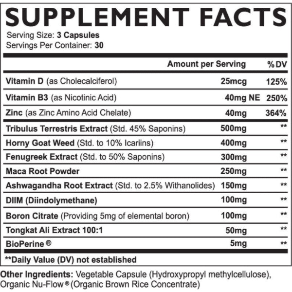 Testosterone Booster Capsules by Mother Nature Organics