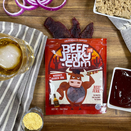 Whiskey Soaked BBQ Beef Jerky (3oz bag) by BeefJerky.com