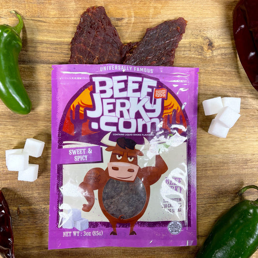 Sweet & Spicy Beef Jerky (3oz bag) by BeefJerky.com