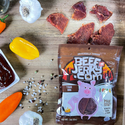 True BBQ Pork Jerky (3oz bag) by BeefJerky.com