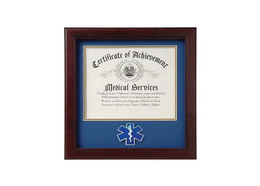 US EMS Certificate of Achievement Picture Frame with Medallion - 8x10 Inch Opening. by The Military Gift Store