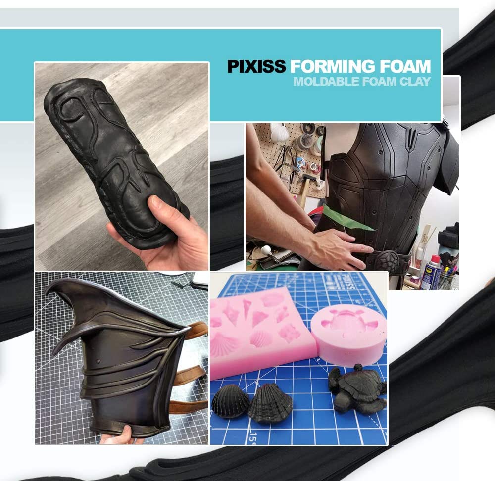 PIXISS Black Forming Foam Crafting Kit with Accessories by Pixiss