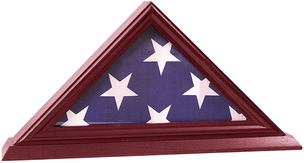 3'x5' Flag Display Case, Shadow Box (Not for Burial Funeral Flag), Solid Wood, Cherry Finish. by The Military Gift Store