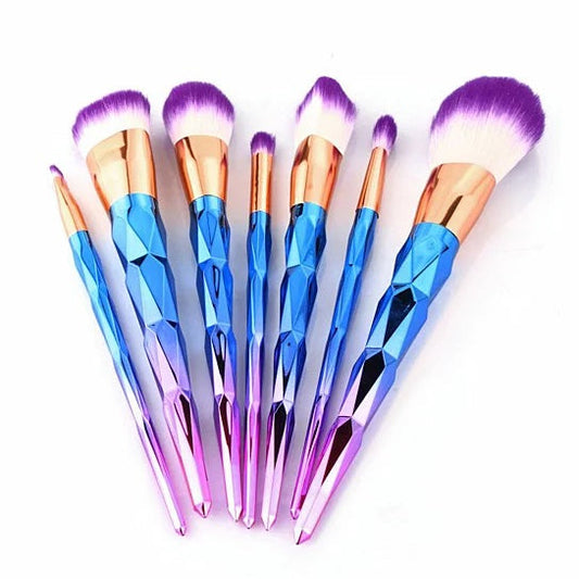 Unicorn Exotic Beauty Enhancer Cosmetic Brush Set Of 7 by VistaShops