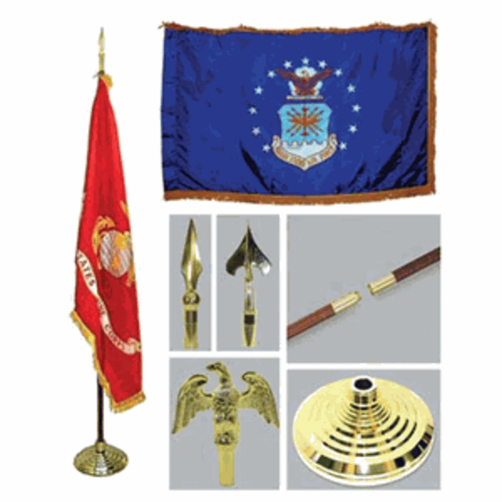 Air Force 3ft x 5ft Flag, Flagpole, Base, and Tassel. by The Military Gift Store